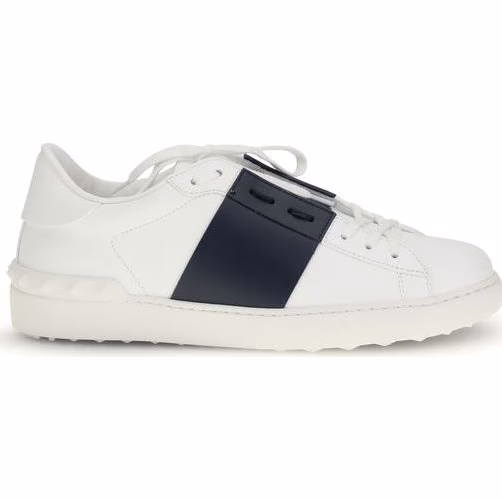 Valentino Garavani Blue Calf Leather Bos Taurus Low Top Sneakers