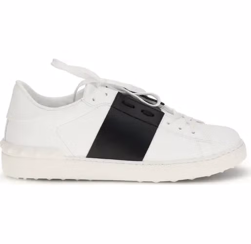 Valentino Garavani White Calf Leather Bos Taurus Low Top Sneakers