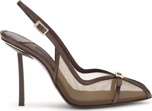 LE SILLA Brown Calf Leather Bos Taurus Platform Pumps