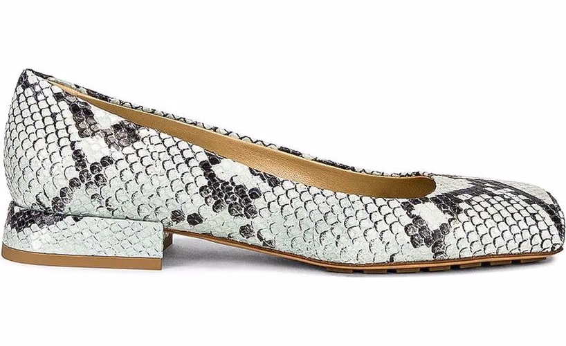 Bottega Veneta Bicolor Calfskin Ballet Flats