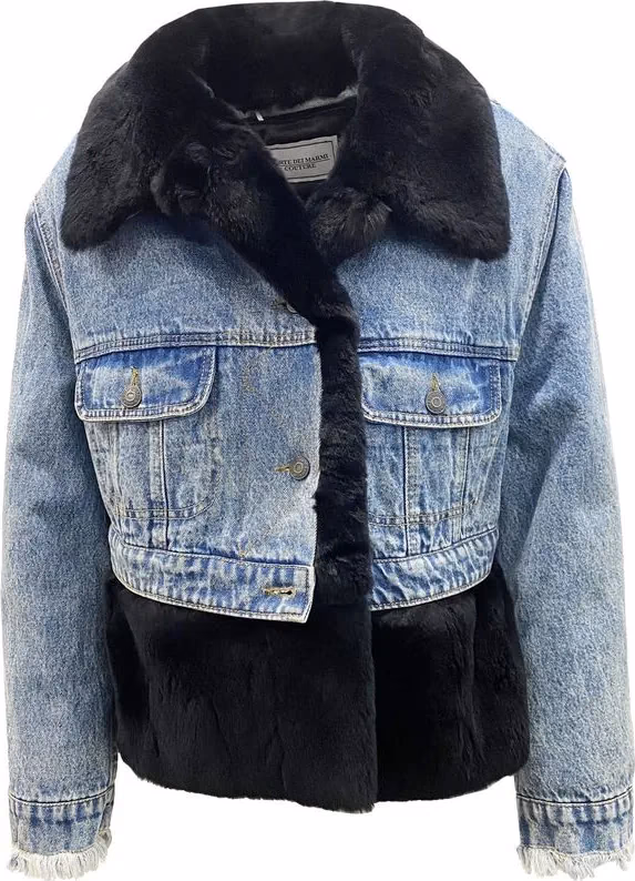 FORTE DEI MARMI COUTURE Blue Cotton Denim Jacket