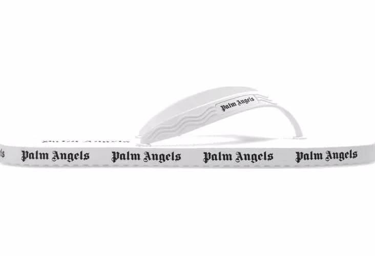 Palm Angels White Rubber Slides