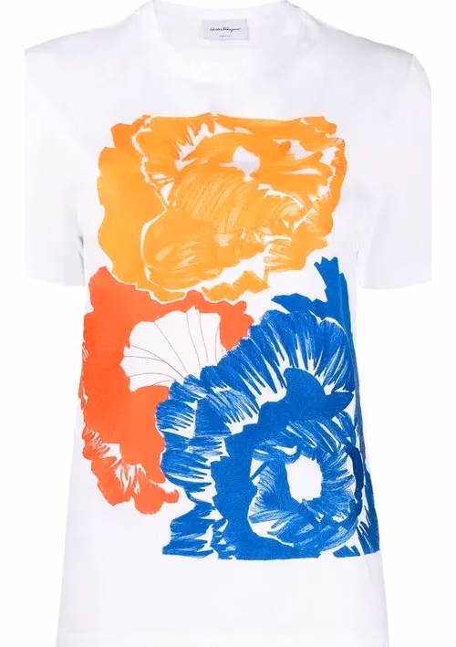 Salvatore Ferragamo White Cotton T-Shirt