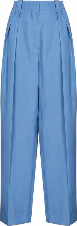 Stella McCartney Blue Linen Casual Pants