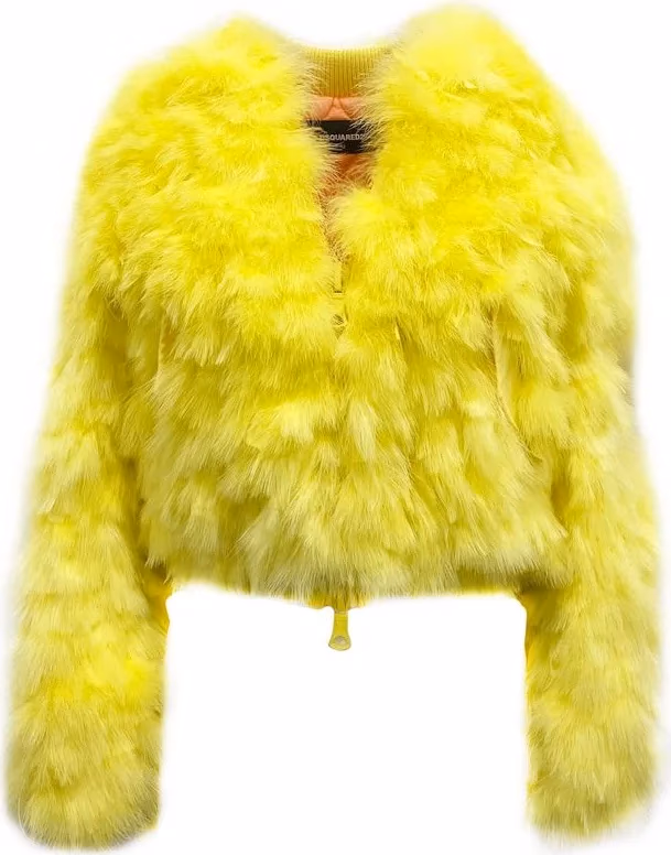 Dsquared² Bicolor Feather Bomber