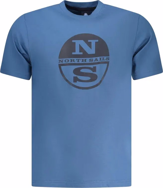 North Sails Blue Cotton Men T-Shirt