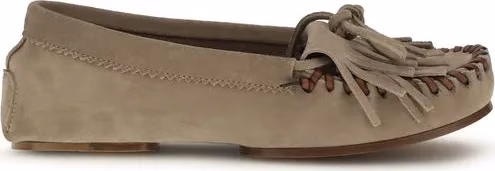 Paris Texas Gray Calf Leather Bos Taurus Moccassin