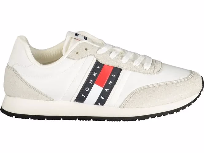 Tommy Hilfiger White Polyurethane Men Sneaker