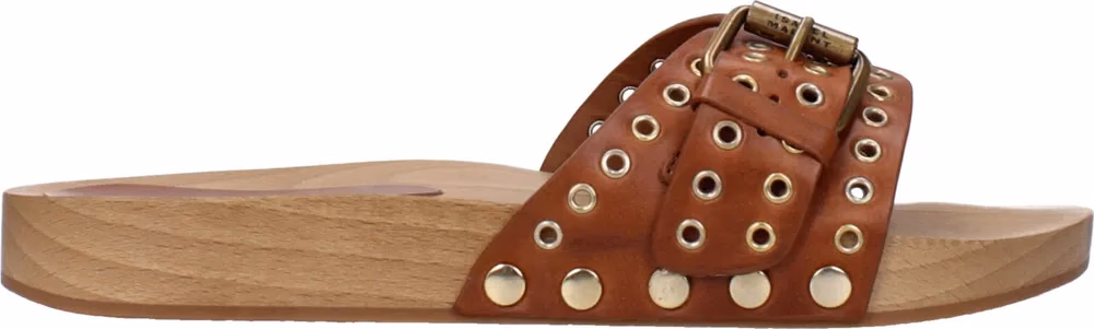 Isabel Marant Brown Leather Slippers