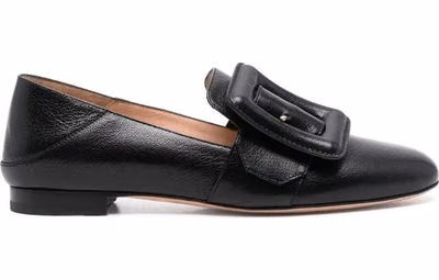Black Calfskin Slip-On Loafers