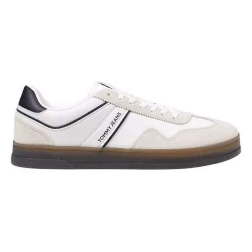 Tommy Hilfiger Jeans Black Leather Low Top Sneakers