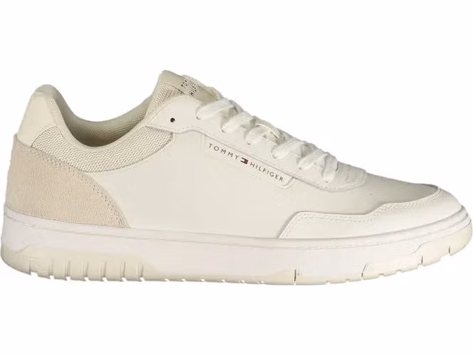 Tommy Hilfiger White Polyurethane Men's Sneaker