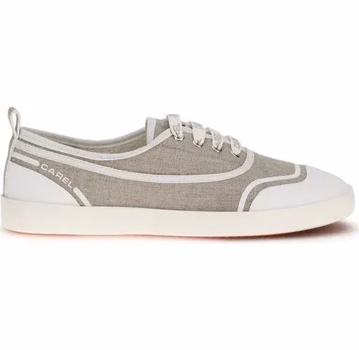 Carel Paris Beige Cotton Low Top Sneakers