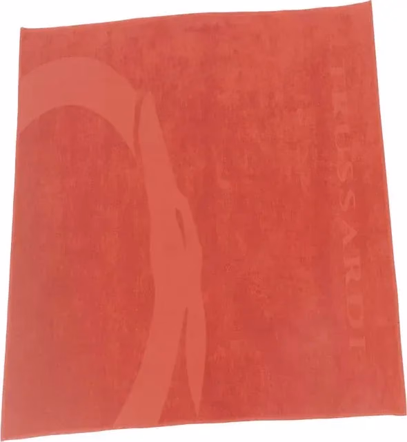 Trussardi Beachwear Red Cotton Men Swim Towel