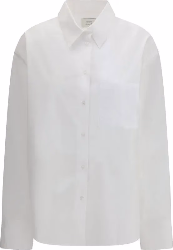 Loulou De Saison White Cotton Dress Shirt