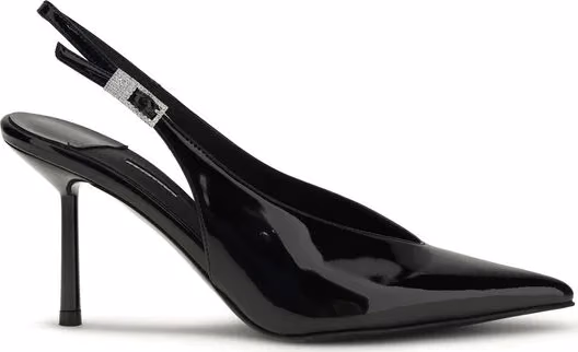 LE SILLA Black Calf Leather Bos Taurus High Heel Pumps