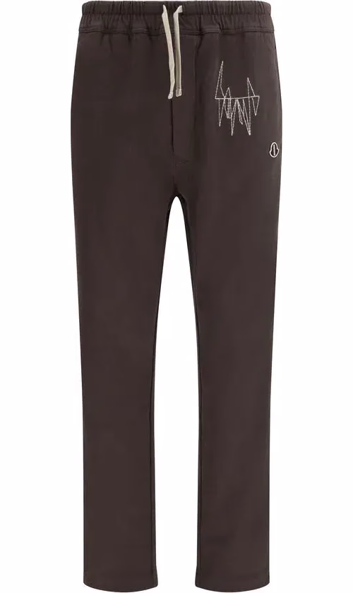 Moncler x Rick Owens Brown Cotton Athletic Pants