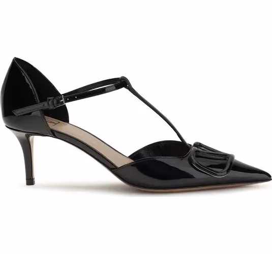 Valentino Garavani Black Calf Leather Bos Taurus High Heel Pumps