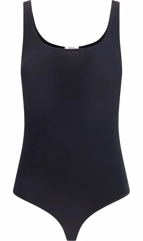 Wolford Black Cotton Bodysuit