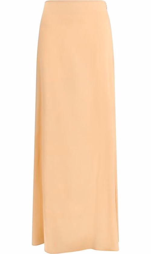 Kristina Ti Orange Silk Long Skirt