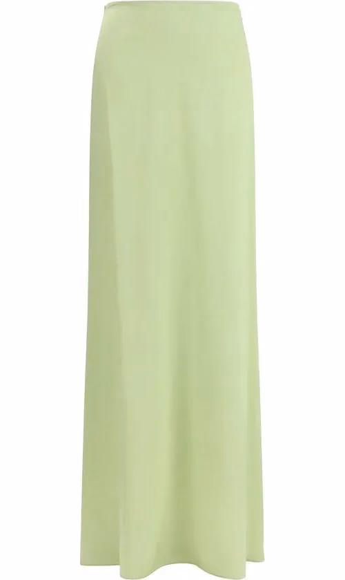 Kristina Ti Bicolor Silk Long Skirt