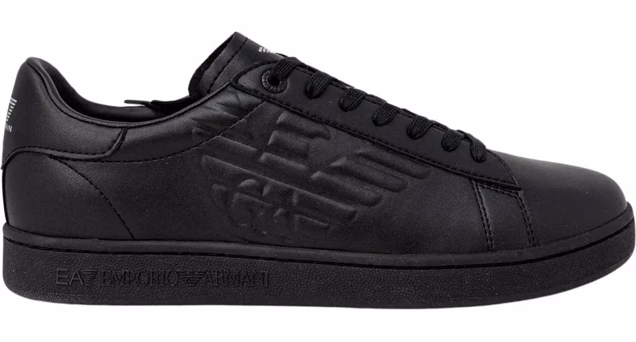 EA7 Emporio Armani Black Polyester Low Top Sneakers