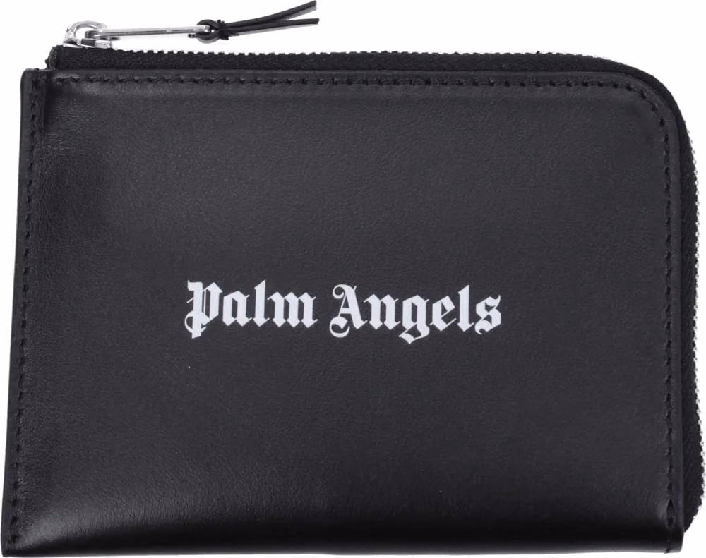 Palm Angels Black Leather Cardholder