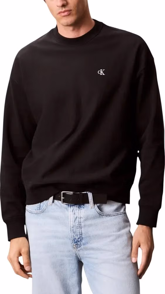 Calvin Klein Jeans Black Cotton Sweatshirt