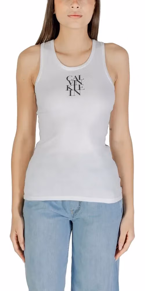 Calvin Klein Jeans White Cotton Top