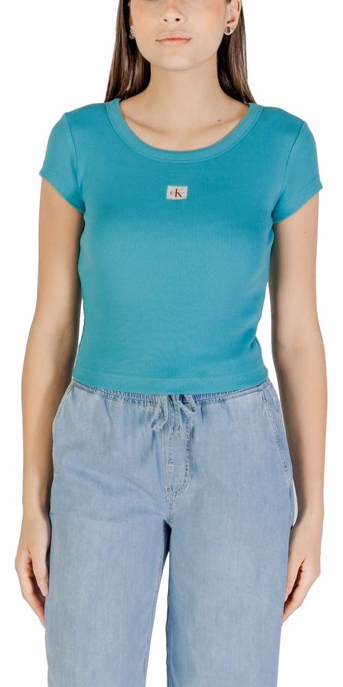 Calvin Klein Jeans Blue Cotton T-Shirt