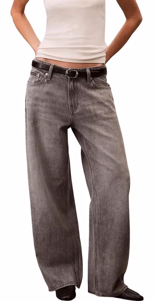 Calvin Klein Jeans Gray Cotton Boyfriend Jeans