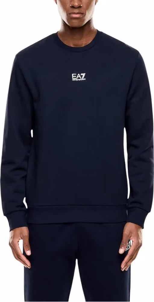 EA7 Emporio Armani Blue Cotton Sweatshirt