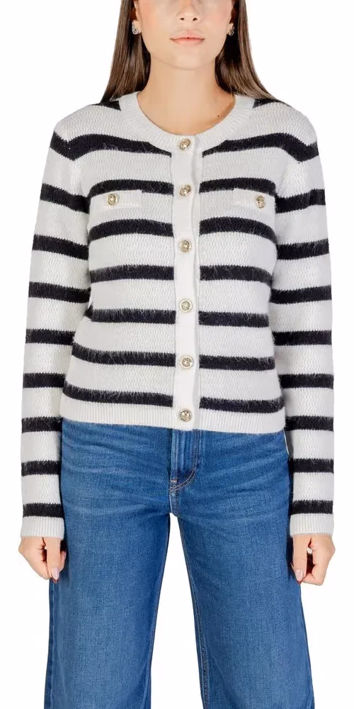 Morgan De Toi White Marabou Cardigan