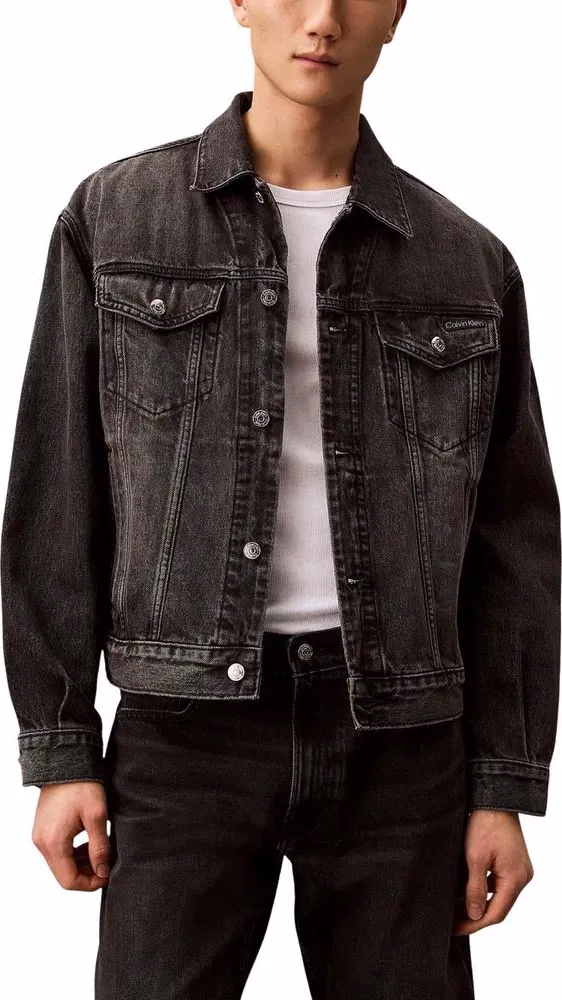 Calvin Klein Jeans Black Cotton Denim Jacket