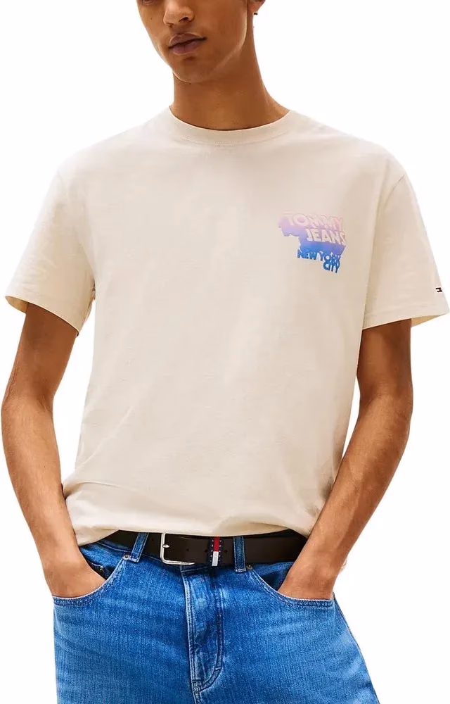Tommy Hilfiger Jeans Beige Recycled Cotton T-Shirt