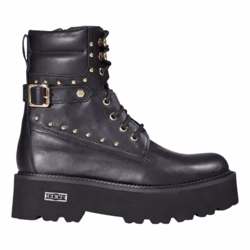 Cult Black Leather Lace-Up Boots