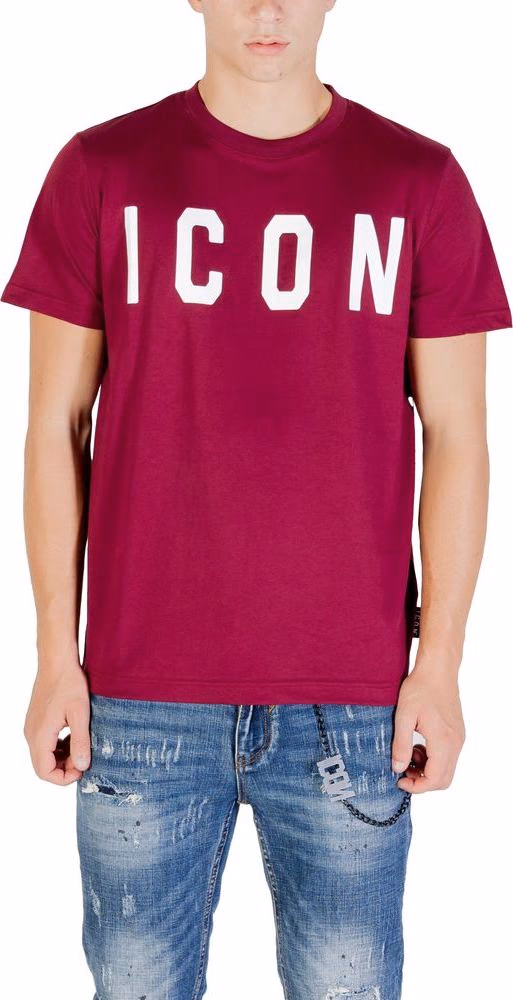 Icon Bordeaux Cotton T-Shirt