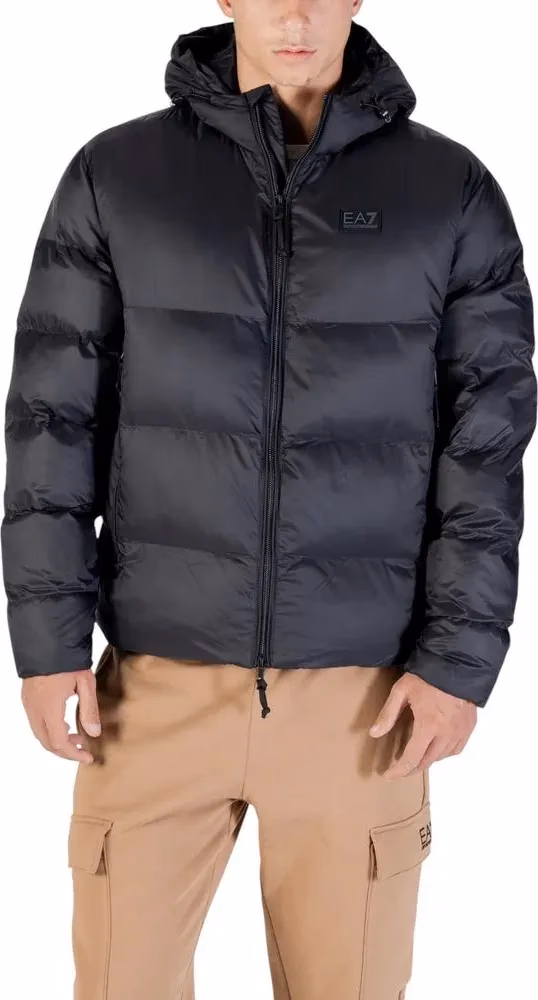 EA7 Emporio Armani Black Polyamide Bomber