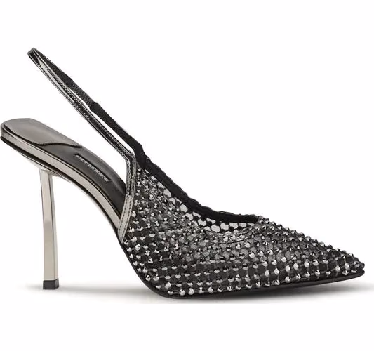 LE SILLA Black Nylon High Heel Pumps