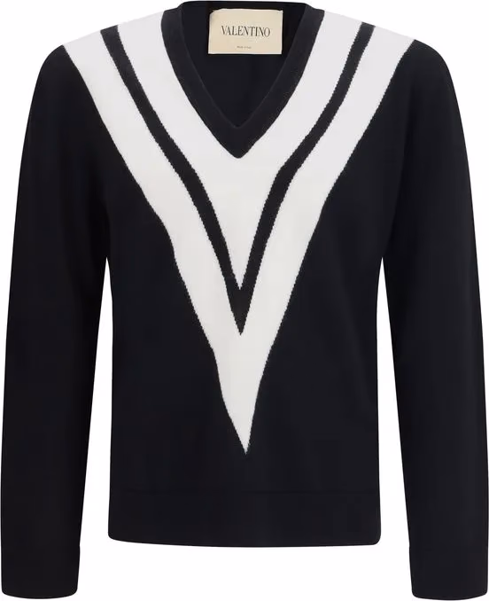 Valentino Garavani Black Wool Oves Aries Sweatshirt