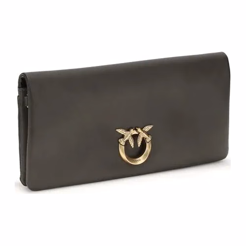 PINKO Bicolor Calf Leather Bos Taurus Clutch Bag