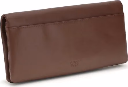 PINKO Bordeaux Calf Leather Bos Taurus Clutch Bag