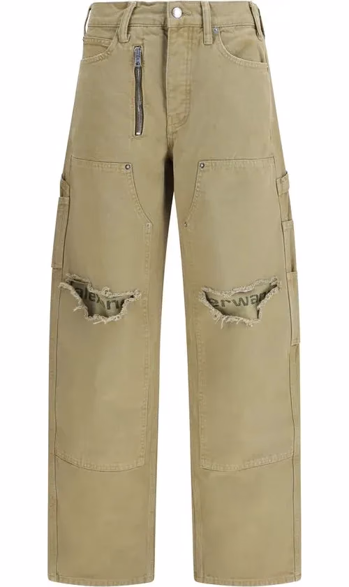 Alexander Wang Bicolor Cotton Cargo Pants