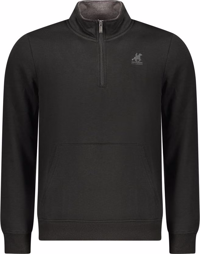U.S. Grand Polo Black Polyester Men Sweatshirt