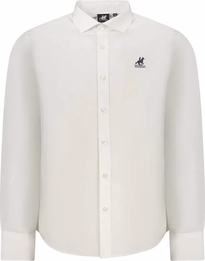 U.S. Grand Polo Bianco Cotton Men Shirt