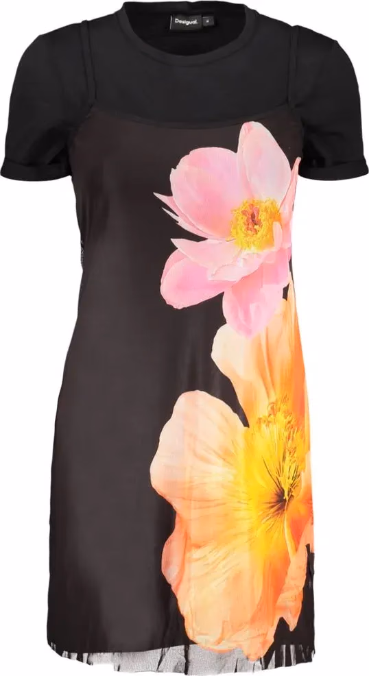 Desigual Black Cotton Women Dress