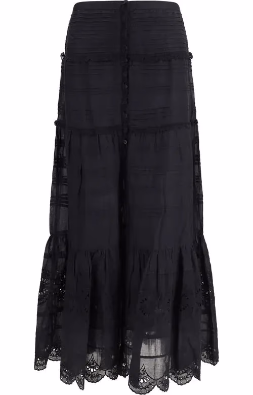 Isabel Marant Étoile Black Viscose Long Skirt