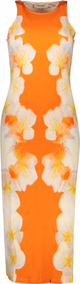 Desigual Arancione Viscosa Women Dress
