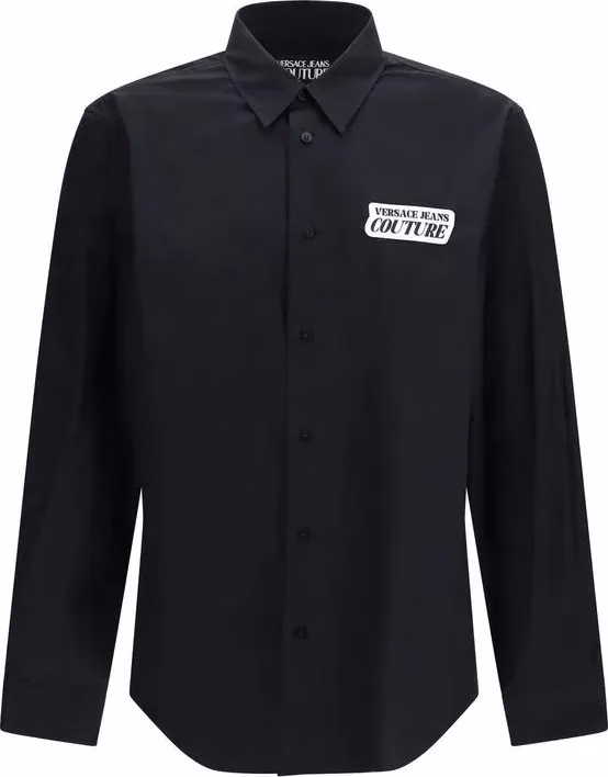 Versace Jeans Black Cotton Dress Shirt