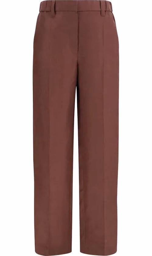 Brunello Cucinelli Brown Linen Casual Pants